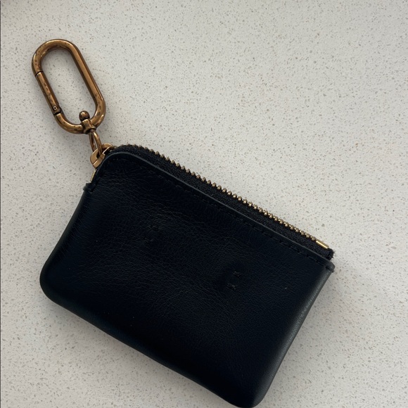 Madewell Black Leather Wristlet with Gold Clasp - Picture 2 of 4